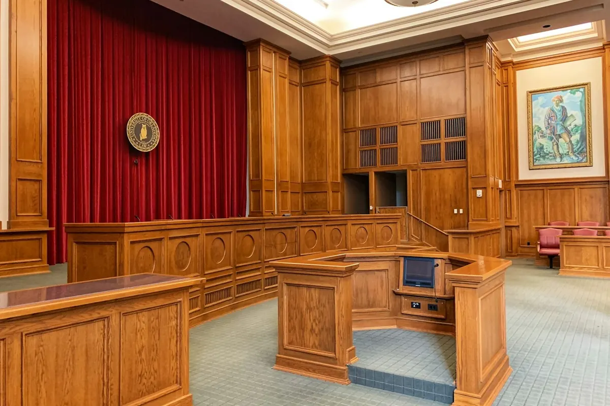 An empty courtroom
