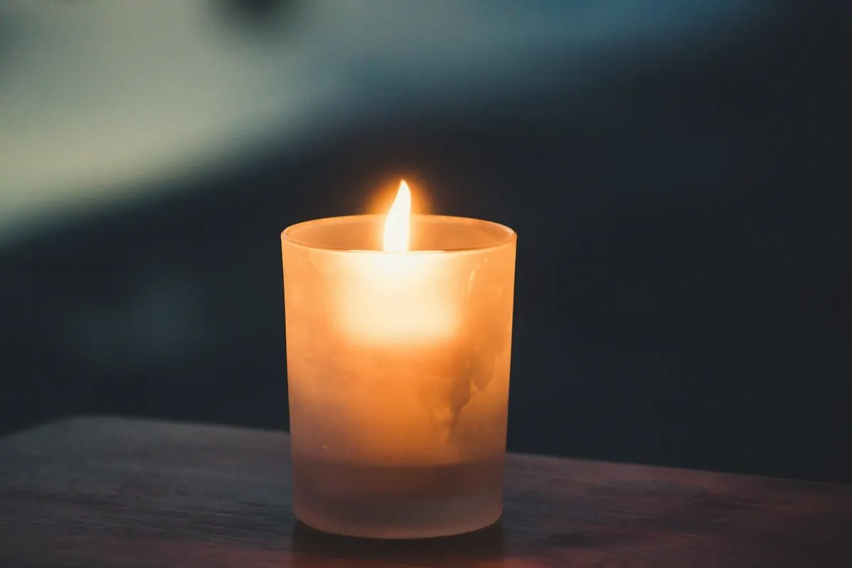 A single lit candle